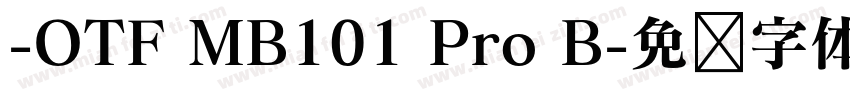 -OTF MB101 Pro B字体转换